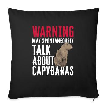 Capybara Nagetier - Sofakissenbezug 45 x 45 cm - Schwarz - Vorne