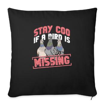 Taubenrenner Und Taubenrenntaubenzüchter - Housse de coussin décorative 45 x 45 cm - noir - Devant