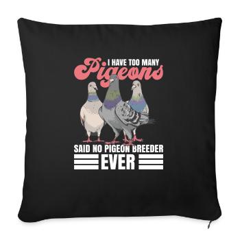 Taubenliebhaber Und Taubenzüchter Taubenexperte - Housse de coussin décorative 45 x 45 cm - noir - Devant