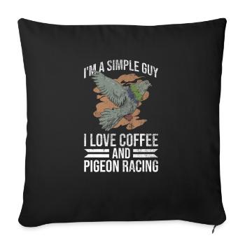 Taubenliebhaber Und Taubenrennfahrer - Housse de coussin décorative 45 x 45 cm - noir - Devant