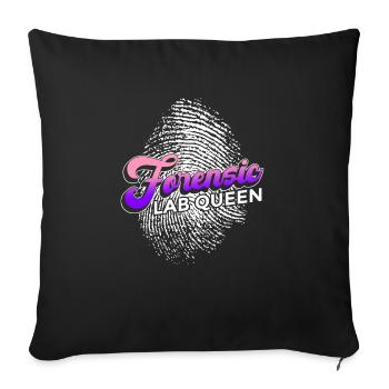 Crime Lab Queen Entwirft Für Forensische - Housse de coussin décorative 45 x 45 cm - noir - Devant