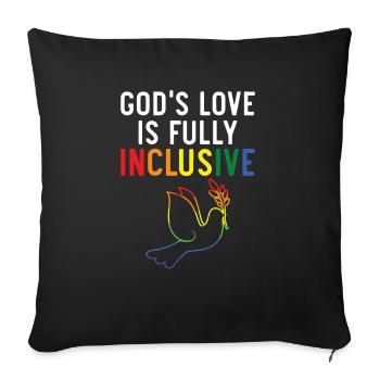 Gay Rights Rainbow Pride LGBTQ Gay Pride Parade - Sofa pillowcase 17,3'' x 17,3'' (45 x 45 cm) - black - Front
