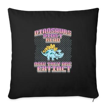 DINOSAURE4 - Housse de coussin décorative 45 x 45 cm - noir - Devant