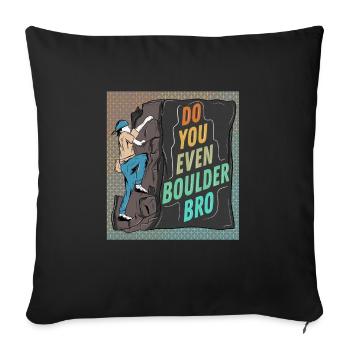 Faites-vous même rocher bro3 - Housse de coussin décorative 45 x 45 cm - noir - Devant