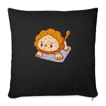 Lion Push-ups Kawaii Strenuous Strong - Housse de coussin décorative 45 x 45 cm - noir - Devant