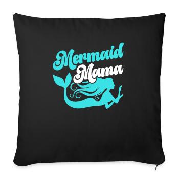 Mermaid Security Meilleure maman de tous les temps Fête des mères Sirène - Housse de coussin décorative 45 x 45 cm - noir - Devant