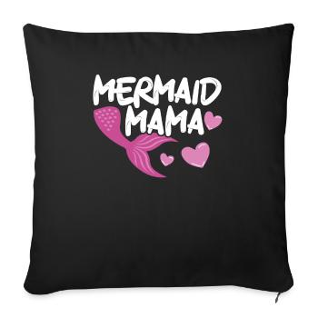 Mermaid Security Meilleure maman de tous les temps Fête des mères Sirène - Housse de coussin décorative 45 x 45 cm - noir - Devant