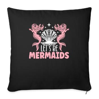 Mermaid Squad Mythe Folklore Sous-marin Aquatique - Housse de coussin décorative 45 x 45 cm - noir - Devant