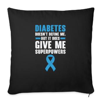 Diabetic Pancreas Diabetes Awareness - Sofa pillowcase 17,3'' x 17,3'' (45 x 45 cm) - black - Front