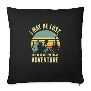 Randonnées Camping Randonneurs en montagne - Housse de coussin décorative 45 x 45 cm - noir - Devant