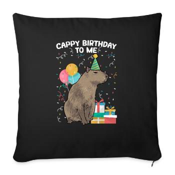 Capybara Nagetier - Sofakissenbezug 45 x 45 cm - Schwarz - Vorne