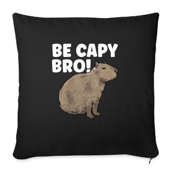 Capybara Nagetier - Sofakissenbezug 45 x 45 cm - Schwarz - Vorne