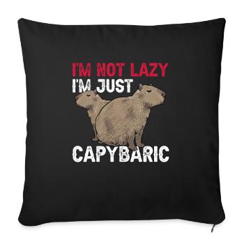 Capybara Nagetier - Sofakissenbezug 45 x 45 cm - Schwarz - Vorne