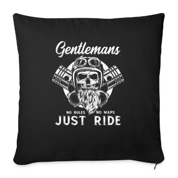 Les gentlemans ne font que rouler - Housse de coussin décorative 45 x 45 cm - noir - Devant