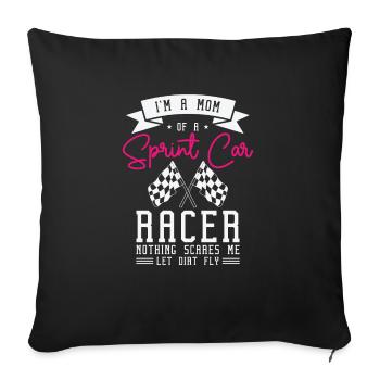 Sprint Car Dirt Track Racing - Sofa pillowcase 17,3'' x 17,3'' (45 x 45 cm) - black - Front