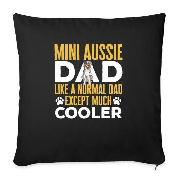 Miniature Australian Shepherd - Sofa pillowcase 17,3'' x 17,3'' (45 x 45 cm) - black - Front