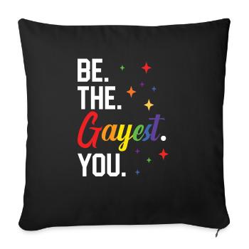 Gay Rights Rainbow Pride Month LGBTQ Gay Pride - Sofa pillowcase 17,3'' x 17,3'' (45 x 45 cm) - black - Front