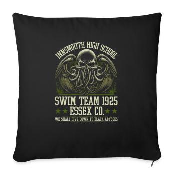 Innsmouth High School Swim Team, Cosmic Horror - Sofakissenbezug 45 x 45 cm - Schwarz - Vorne