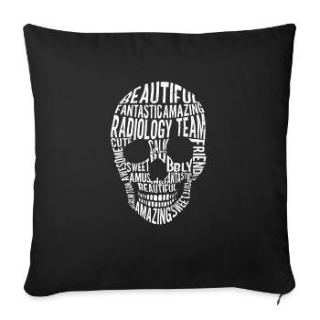 Radiology Rad Tech Technologist Radiologist X-ray - Sofa pillowcase 17,3'' x 17,3'' (45 x 45 cm) - black - Front