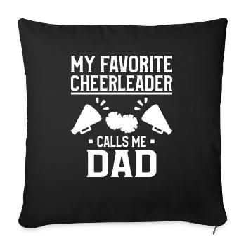 Cheerleader Cheerleading Gymnastique Danseuse - Housse de coussin décorative 45 x 45 cm - noir - Devant