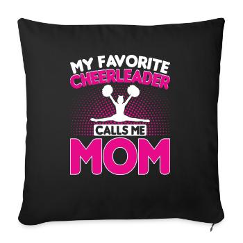 Pom-pom girl Cheerleading Gymnastique Danseuse - Housse de coussin décorative 45 x 45 cm - noir - Devant