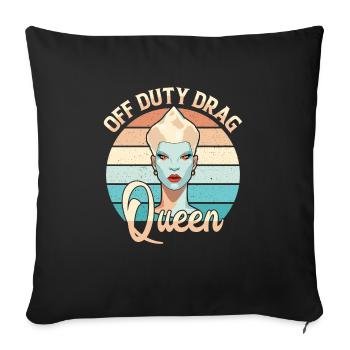 LGBTQ Off-duty Drag Queen Pride - Housse de coussin décorative 45 x 45 cm - noir - Devant