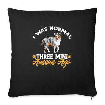 Miniature Australian Shepherd - Sofa pillowcase 17,3'' x 17,3'' (45 x 45 cm) - black - Front