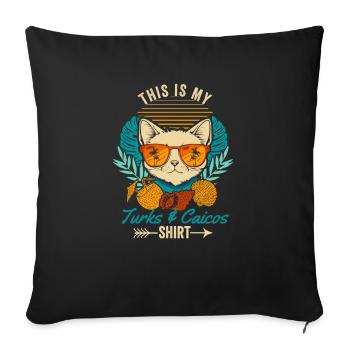 This is my Turks and Caicos Shirt Retro Cat - Sofa pillowcase 17,3'' x 17,3'' (45 x 45 cm) - black - Front