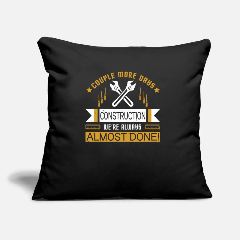 Conception de bâtiment pour hommes Papa Ouvrier de la construction Housse de coussin décorative 45 x 45 cm