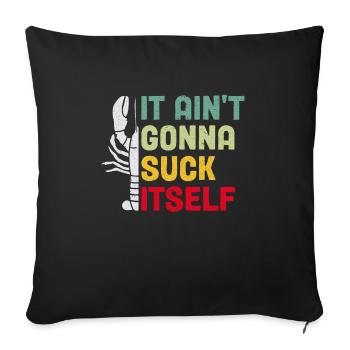 Well, it won't get itself spiny crayfish - Sofa pillowcase 17,3'' x 17,3'' (45 x 45 cm) - black - Front