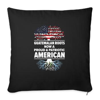 Né: Guatemala, Guatemala, Américain, États-Unis - Housse de coussin décorative 45 x 45 cm - noir - Devant