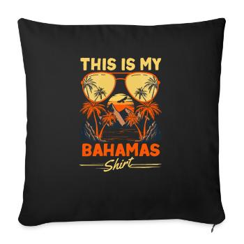 Ceci est ma chemise Bahamas Travel Vacation Retro - Housse de coussin décorative 45 x 45 cm - noir - Devant
