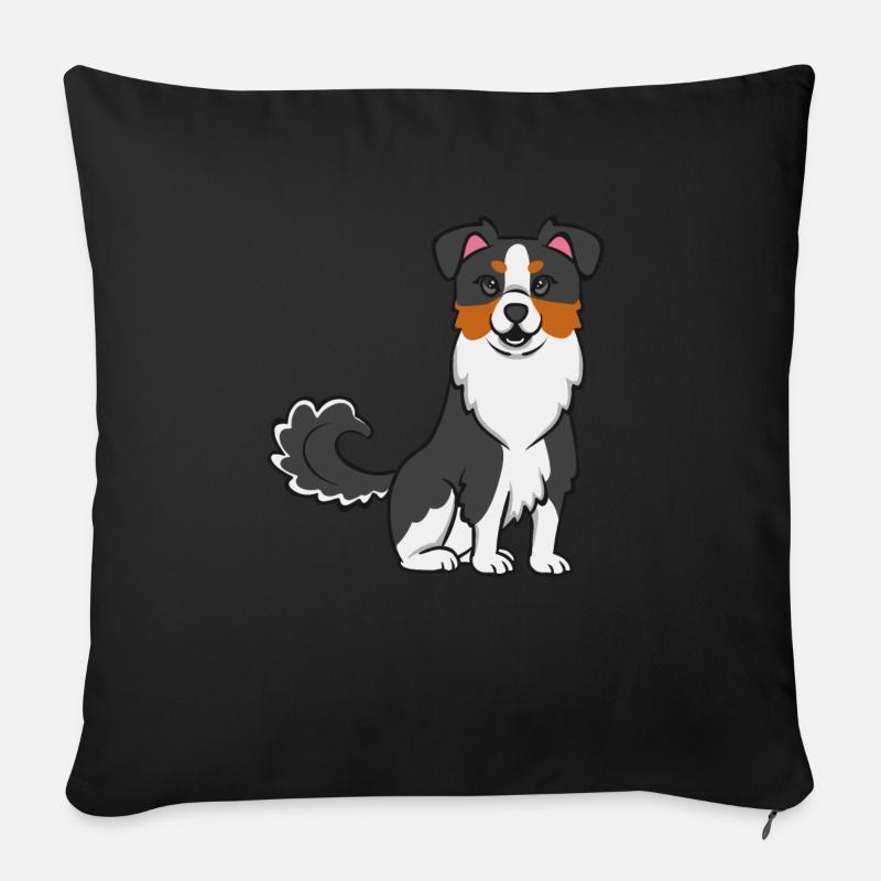 Miniature Australian Shepherd - Sofakissenbezug 45 x 45 cm - Schwarz