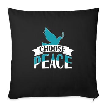 Choose Peace Doves Of Peace - Sofakissenbezug 45 x 45 cm - Schwarz - Vorne