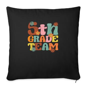 Équipe de 5ème classe Figth Class Enseignant Élève Retour - Housse de coussin décorative 45 x 45 cm - noir - Devant