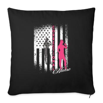 Prisons RN Correctional Nurse - Sofa pillowcase 17,3'' x 17,3'' (45 x 45 cm) - black - Front
