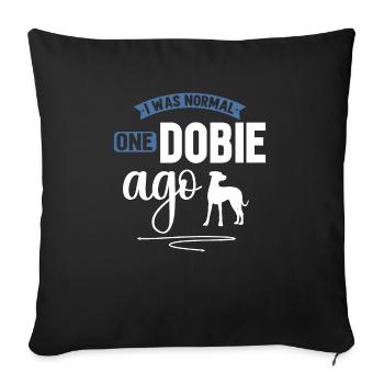 Doberman Pinscher Chien Dobie - Housse de coussin décorative 45 x 45 cm - noir - Devant