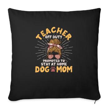 Un enseignant en congé devient un chien de maison - Housse de coussin décorative 45 x 45 cm - noir - Devant