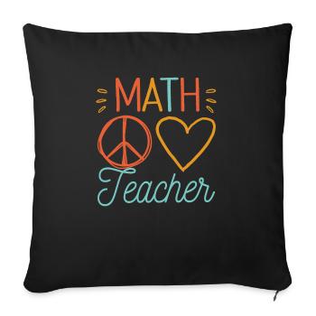 Math Teacher Squad Team Coach Mathematics Back - Sofa pillowcase 17,3'' x 17,3'' (45 x 45 cm) - black - Front