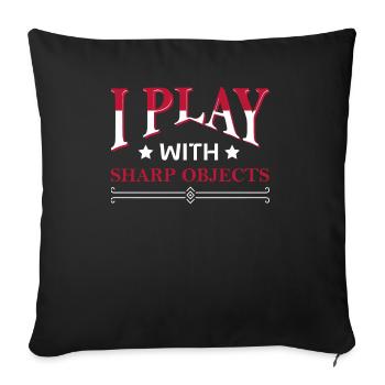 Falconer Falconry Falcon Ornithology Falcon - Sofa pillowcase 17,3'' x 17,3'' (45 x 45 cm) - black - Front