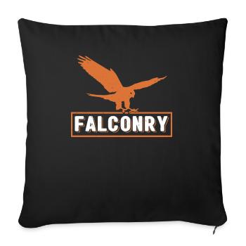 Falconer Falconry Falcon Ornithology Falcon - Sofa pillowcase 17,3'' x 17,3'' (45 x 45 cm) - black - Front