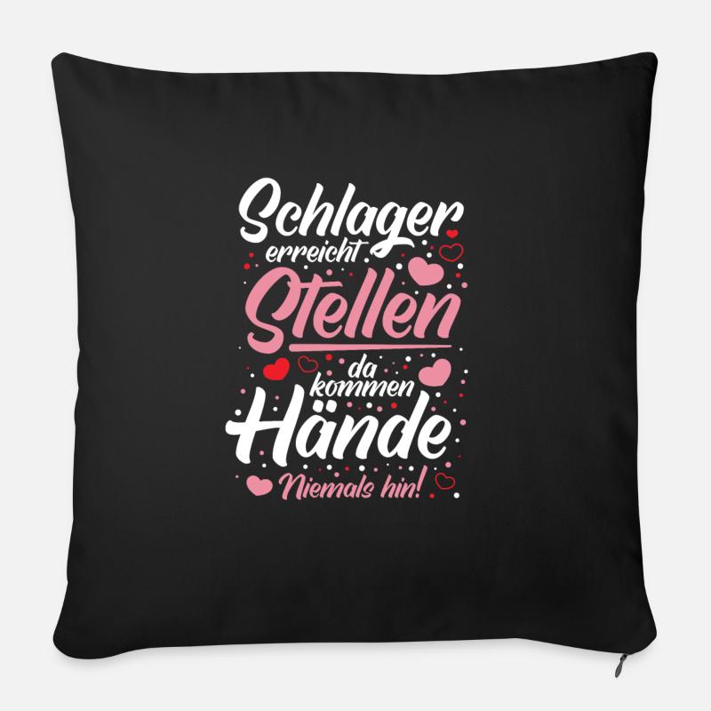 Schlager Schlagermusik Schlager Fan - Sofakissenbezug 45 x 45 cm - Schwarz