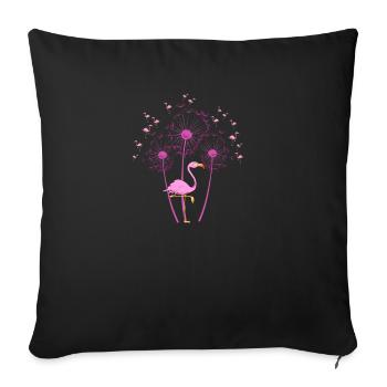 Flamingo - Sofakissenbezug 45 x 45 cm - Schwarz - Vorne