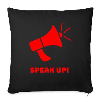 Speak Your Mind - Sofa pillowcase 17,3'' x 17,3'' (45 x 45 cm) - black - Front