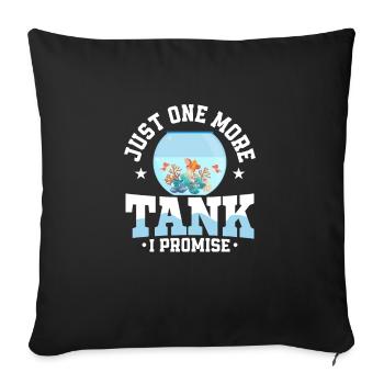 Juste un réservoir de plus que je promets au propriétaire de l’aquarium Fish K - Housse de coussin décorative 45 x 45 cm - noir - Devant