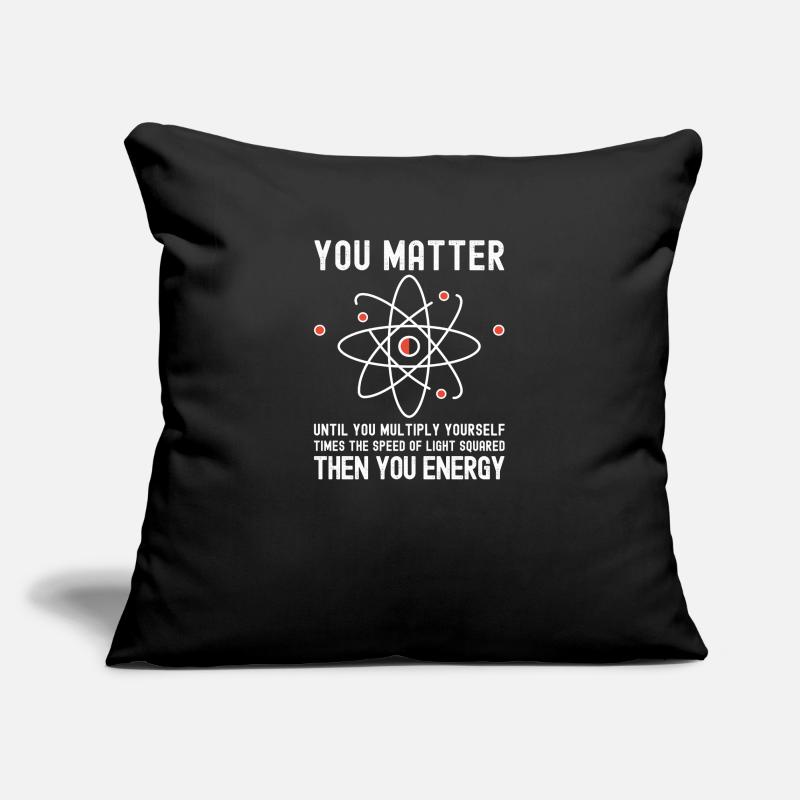 Drôle de science, science atomique, vous comptez l’énergie, Housse de coussin décorative 45 x 45 cm
