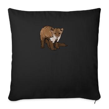 Martre de pierre I maison motif de chasse au gibier de martre pour les chasseurs - Housse de coussin décorative 45 x 45 cm - noir - Devant