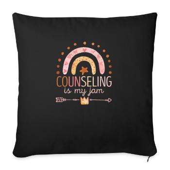 Counseling Is My Jam Schulberater Anerkennung - Sofakissenbezug 45 x 45 cm - Schwarz - Vorne