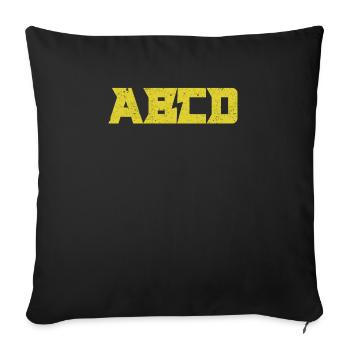 Jungen Mädchen ABCD Funny Rock Lehrer Student - Sofakissenbezug 45 x 45 cm - Schwarz - Vorne