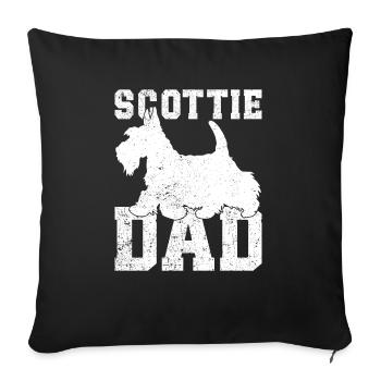 Scottish Terrier Scottie Dog - Sofa pillowcase 17,3'' x 17,3'' (45 x 45 cm) - black - Front